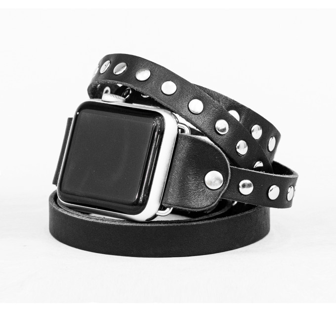 Шкіряний ремінець для Apple Watch серії 3 4 5 6 7 8 9 SE Ultra Ultra 2 38 40 41 42 44 45 49 мм, 1857