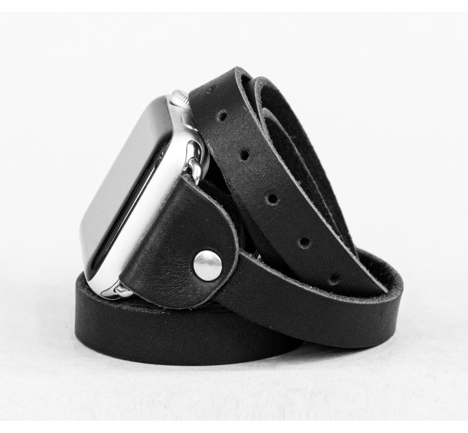 Шкіряний ремінець для Apple Watch серії 3 4 5 6 7 8 9 SE Ultra Ultra 2 38 40 41 42 44 45 49 мм, 1858