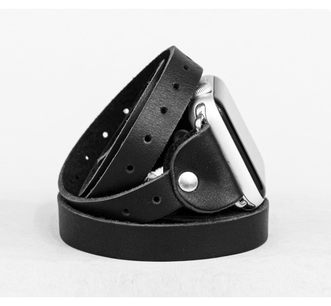 Шкіряний ремінець для Apple Watch серії 3 4 5 6 7 8 9 SE Ultra Ultra 2 38 40 41 42 44 45 49 мм, 1858