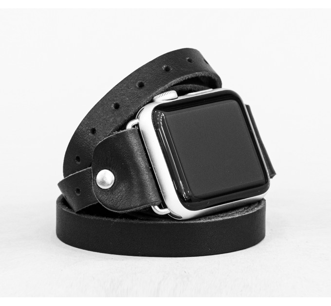 Шкіряний ремінець для Apple Watch серії 3 4 5 6 7 8 9 SE Ultra Ultra 2 38 40 41 42 44 45 49 мм, 1858