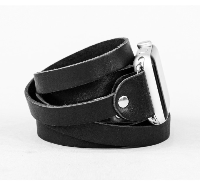 Шкіряний ремінець для Apple Watch серії 3 4 5 6 7 8 9 SE Ultra Ultra 2 38 40 41 42 44 45 49 мм, 1860