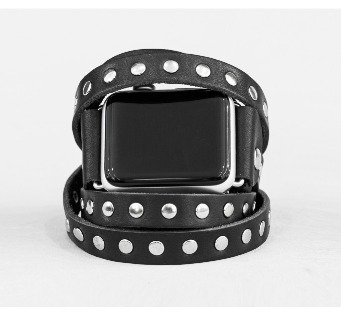 Шкіряний ремінець для Apple Watch серії 3 4 5 6 7 8 9 SE Ultra Ultra 2 38 40 41 42 44 45 49 мм, 1861