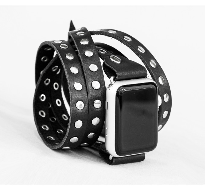 Шкіряний ремінець для Apple Watch серії 3 4 5 6 7 8 9 SE Ultra Ultra 2 38 40 41 42 44 45 49 мм, 1861