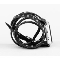 Шкіряний ремінець для Apple Watch серії 3 4 5 6 7 8 9 SE Ultra Ultra 2 38 40 41 42 44 45 49 мм, 1861