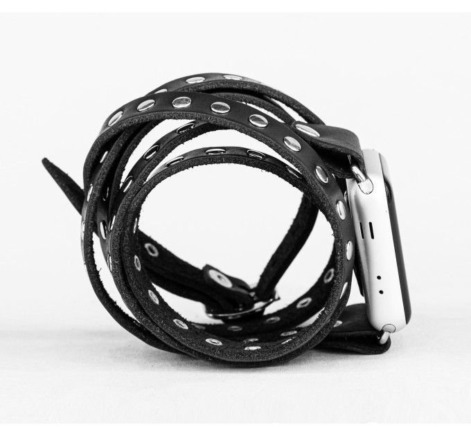 Шкіряний ремінець для Apple Watch серії 3 4 5 6 7 8 9 SE Ultra Ultra 2 38 40 41 42 44 45 49 мм, 1861