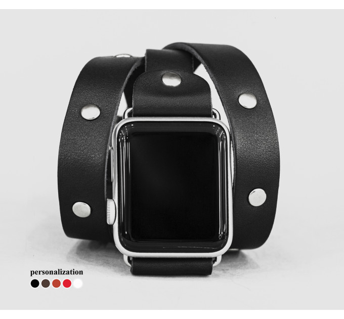 Шкіряний ремінець для Apple Watch серії 3 4 5 6 7 8 9 SE Ultra Ultra 2 38 40 41 42 44 45 49 мм, 1870