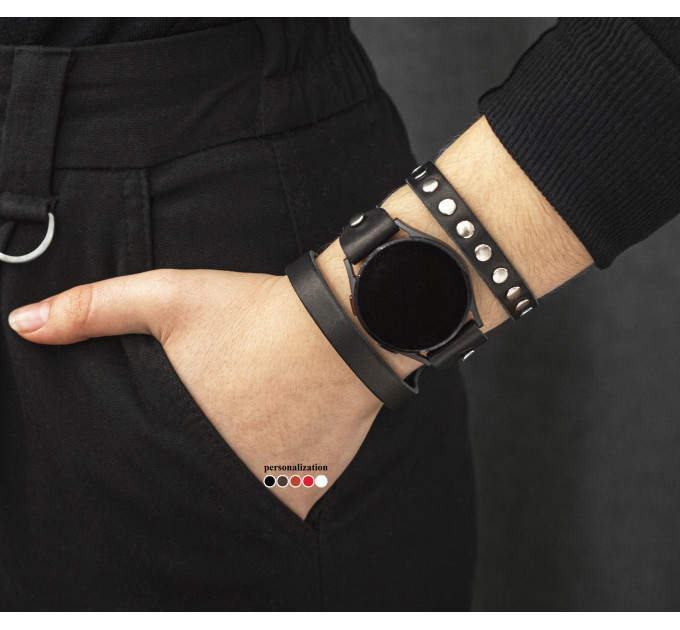 Шкіряний ремінець для Samsung та інших Смарт годинників, 2080