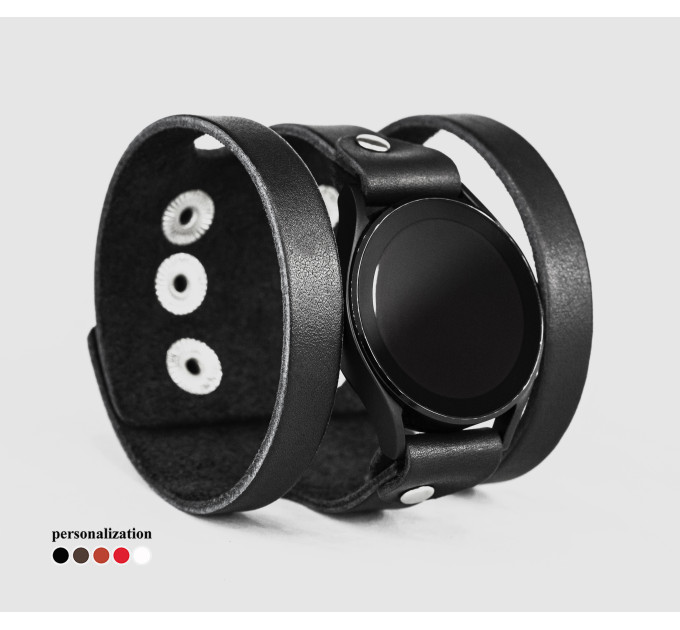 Шкіряний ремінець для Samsung та інших Смарт годинників, 2081