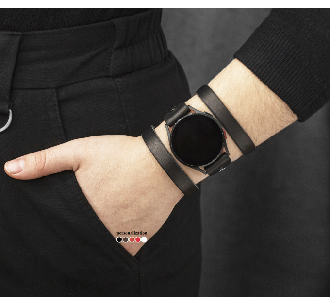 Шкіряний ремінець для Samsung та інших Смарт годинників, 2081