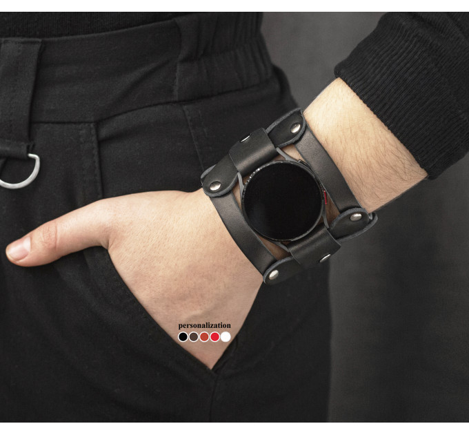 Шкіряний ремінець для Samsung та інших Смарт годинників, 2085