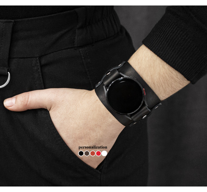 Шкіряний ремінець для Samsung та інших Смарт годинників, 2552