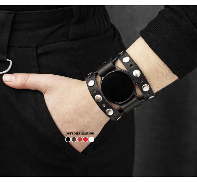 Шкіряний ремінець для Samsung та інших Смарт годинників, 2625