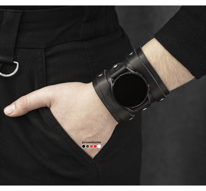 Шкіряний ремінець для Samsung та інших Смарт годинників, 2715