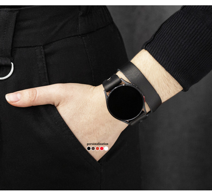 Шкіряний ремінець для Samsung та інших Смарт годинників, 2810
