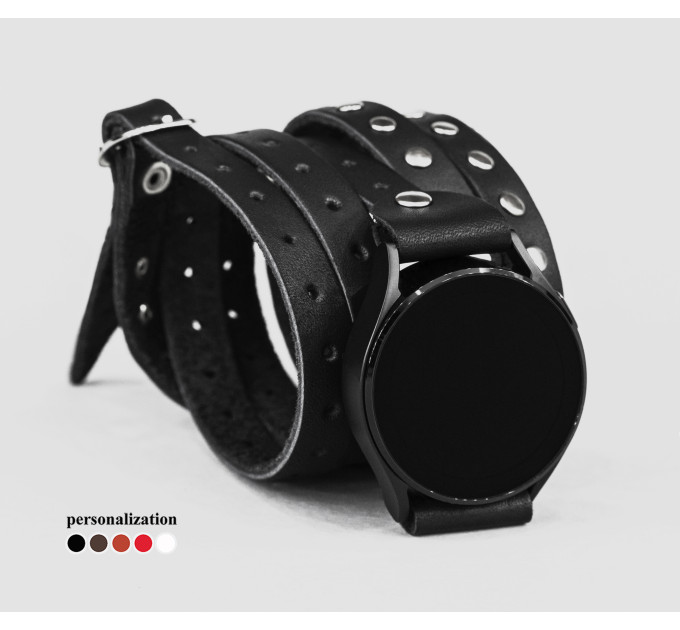 Шкіряний ремінець для Samsung та інших Смарт годинників, 2856