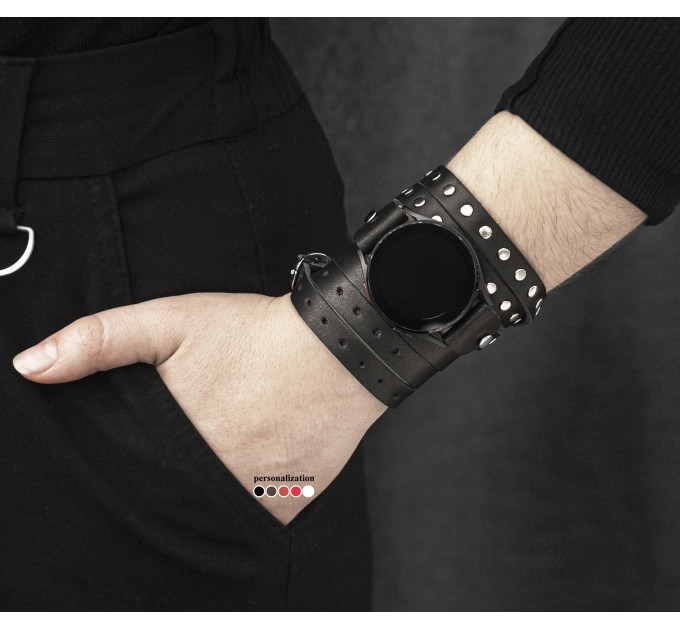 Шкіряний ремінець для Samsung та інших Смарт годинників, 2857