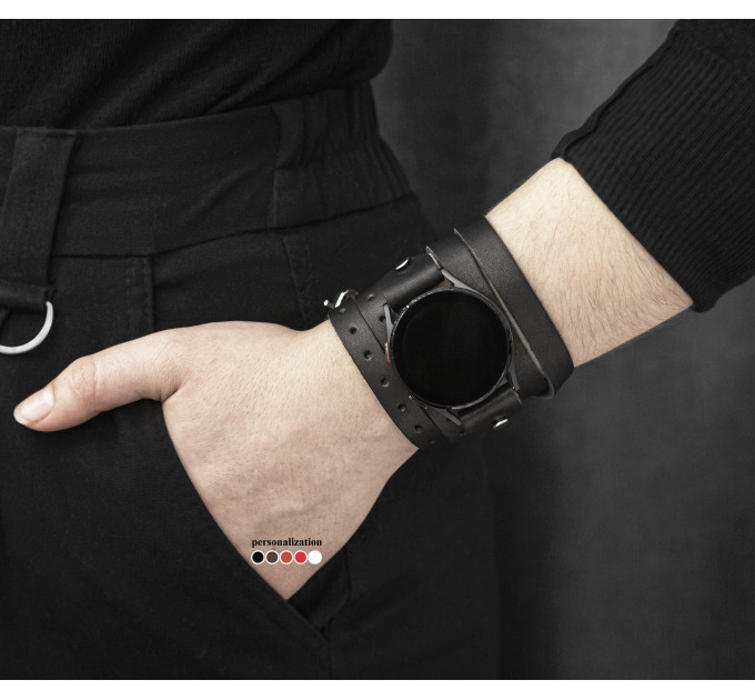 Шкіряний ремінець для Samsung та інших Смарт годинників, 2858