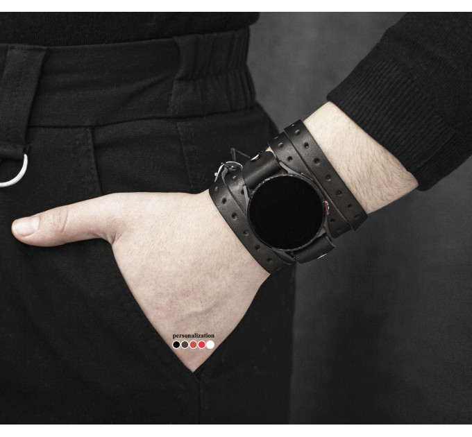 Шкіряний ремінець для Samsung та інших Смарт годинників, 2864