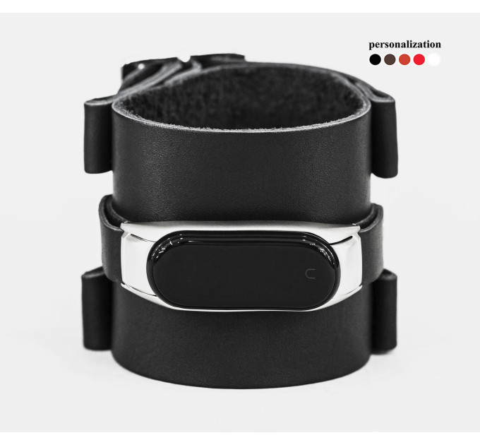 Шкіряний ремінець для Xiaomi Mi Band 3 4 5 6 7 8, 2916
