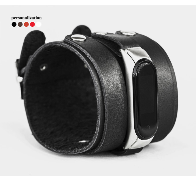 Шкіряний ремінець для Xiaomi Mi Band 3 4 5 6 7 8, 2917