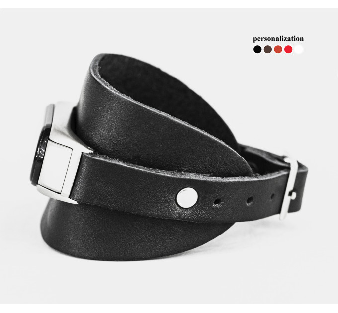 Шкіряний ремінець для Xiaomi Mi Band 3 4 5 6 7 8, 2953