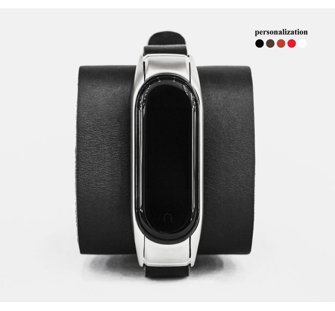 Шкіряний ремінець для Xiaomi Mi Band 3 4 5 6 7 8, 2954