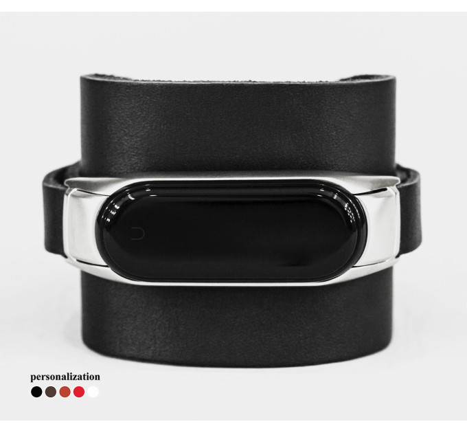 Шкіряний ремінець для Xiaomi Mi Band 3 4 5 6 7 8, 2954