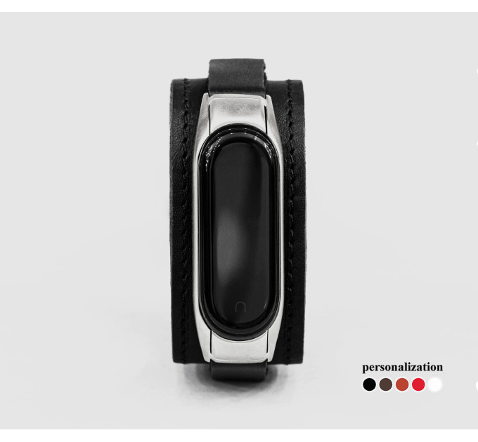 Шкіряний ремінець для Xiaomi Mi Band 3 4 5 6 7 8, 2956ст
