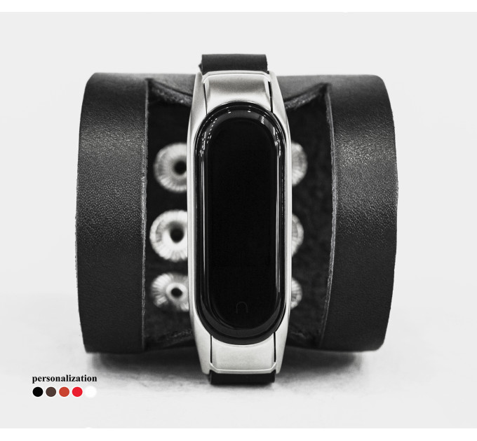 Шкіряний ремінець для Xiaomi Mi Band 3 4 5 6 7 8, 2962
