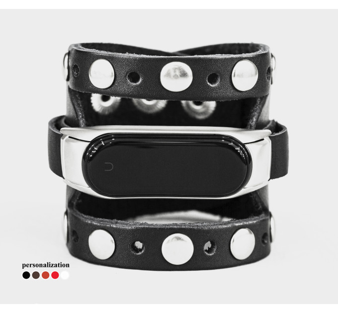 Шкіряний ремінець для Xiaomi Mi Band 3 4 5 6 7 8, 2965