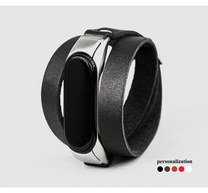 Шкіряний ремінець для Xiaomi Mi Band 3 4 5 6 7 8, 2970