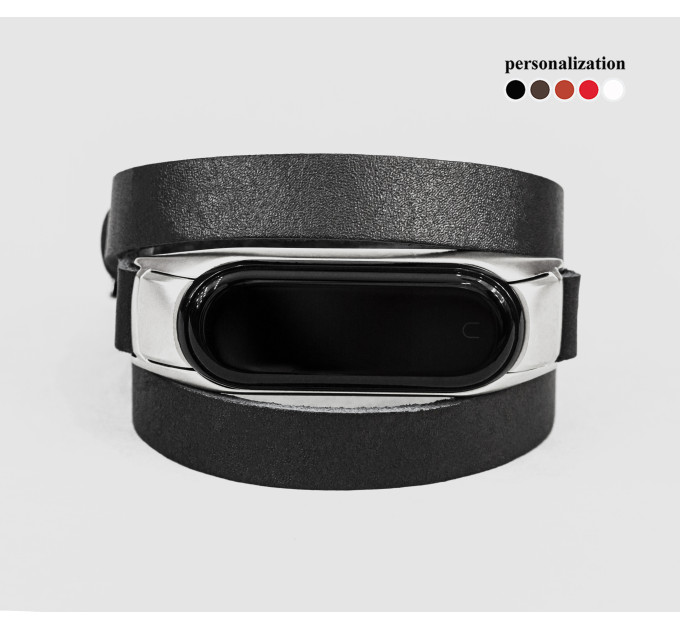 Шкіряний ремінець для Xiaomi Mi Band 3 4 5 6 7 8, 2970