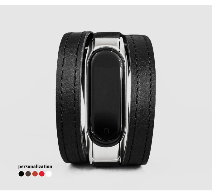 Шкіряний ремінець для Xiaomi Mi Band 3 4 5 6 7 8, 2970ст