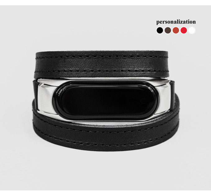Шкіряний ремінець для Xiaomi Mi Band 3 4 5 6 7 8, 2970ст