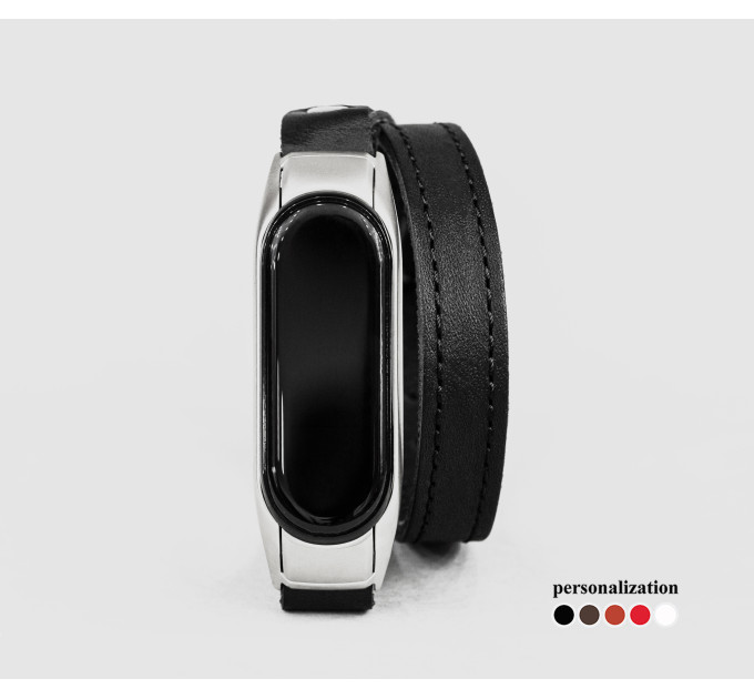 Шкіряний ремінець для Xiaomi Mi Band 3 4 5 6 7 8, 2981ст