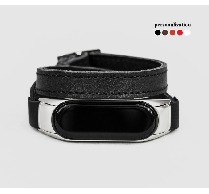 Шкіряний ремінець для Xiaomi Mi Band 3 4 5 6 7 8, 2981ст
