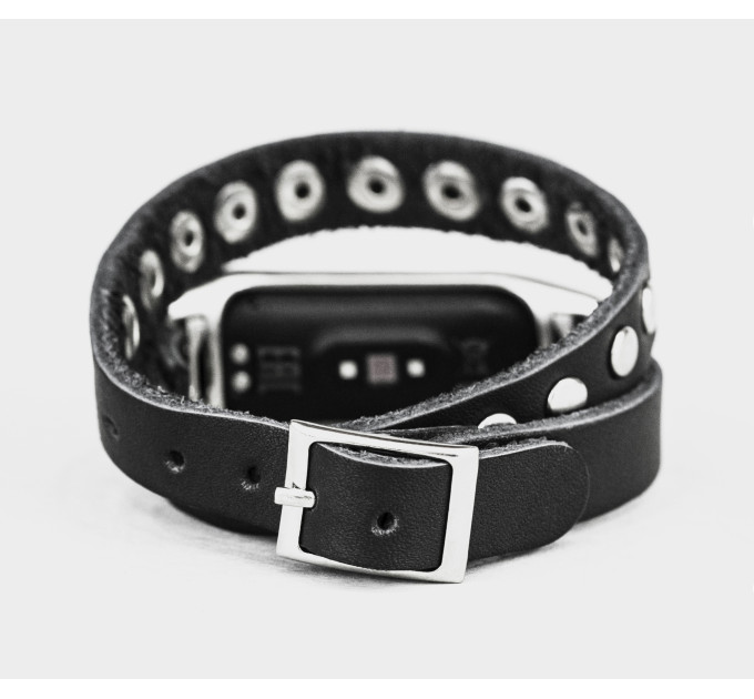 Шкіряний ремінець для Xiaomi Mi Band 3 4 5 6 7 8, 2982