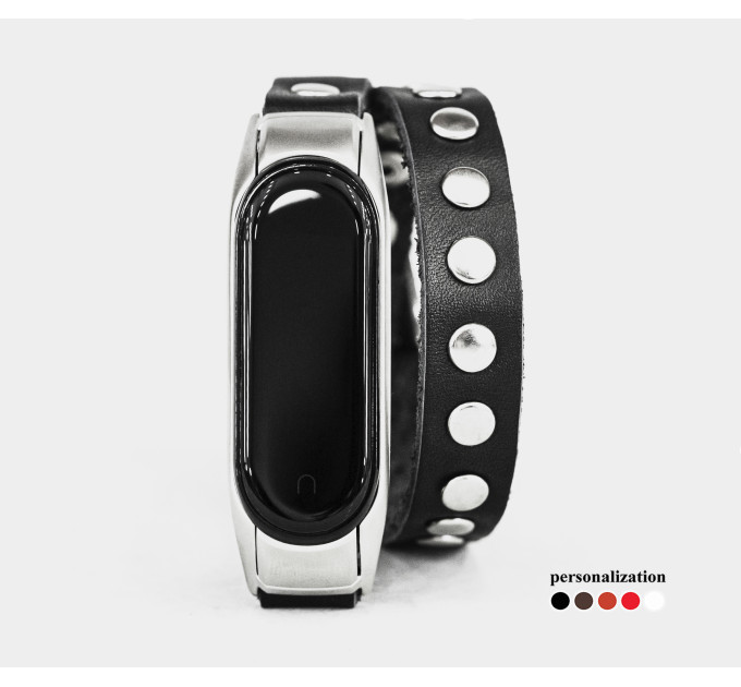 Шкіряний ремінець для Xiaomi Mi Band 3 4 5 6 7 8, 2982