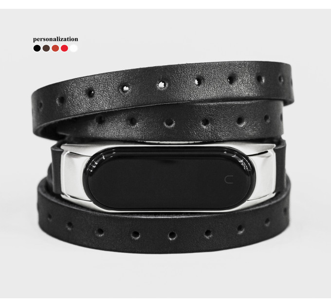 Шкіряний ремінець для Xiaomi Mi Band 3 4 5 6 7 8, 2983