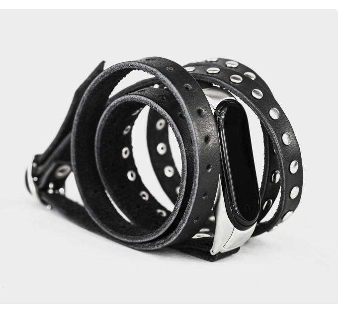 Шкіряний ремінець для Xiaomi Mi Band 3 4 5 6 7 8, 2984