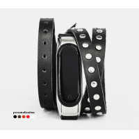 Шкіряний ремінець для Xiaomi Mi Band 3 4 5 6 7 8, 2984