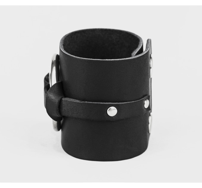 Широкий шкіряний браслет, код 3006