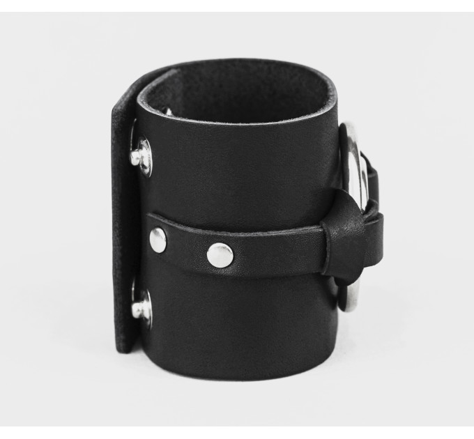 Широкий шкіряний браслет, код 3006