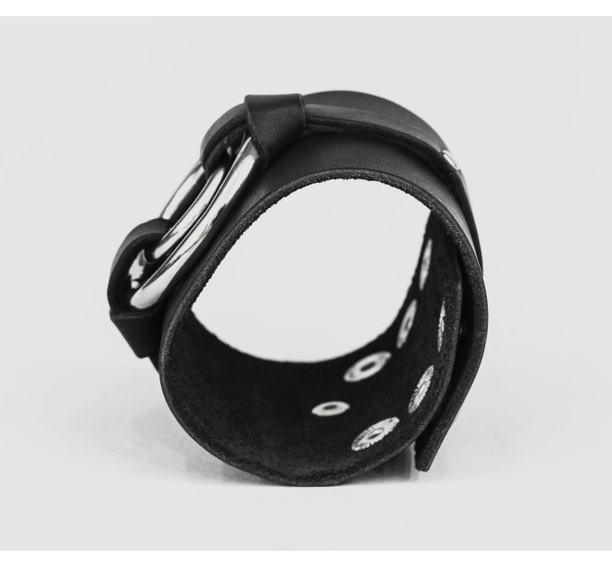 Широкий шкіряний браслет, код 3006