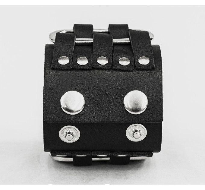 Широкий шкіряний браслет, код 3028