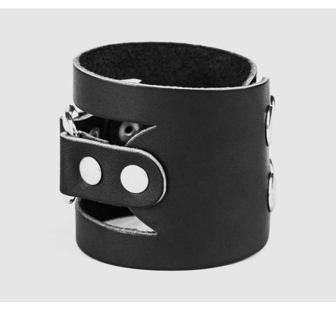 Широкий шкіряний браслет, код 3030