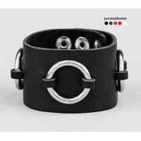 Широкий шкіряний браслет, код 3084