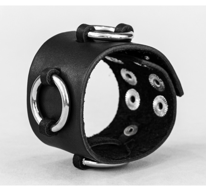 Широкий шкіряний браслет, код 3084