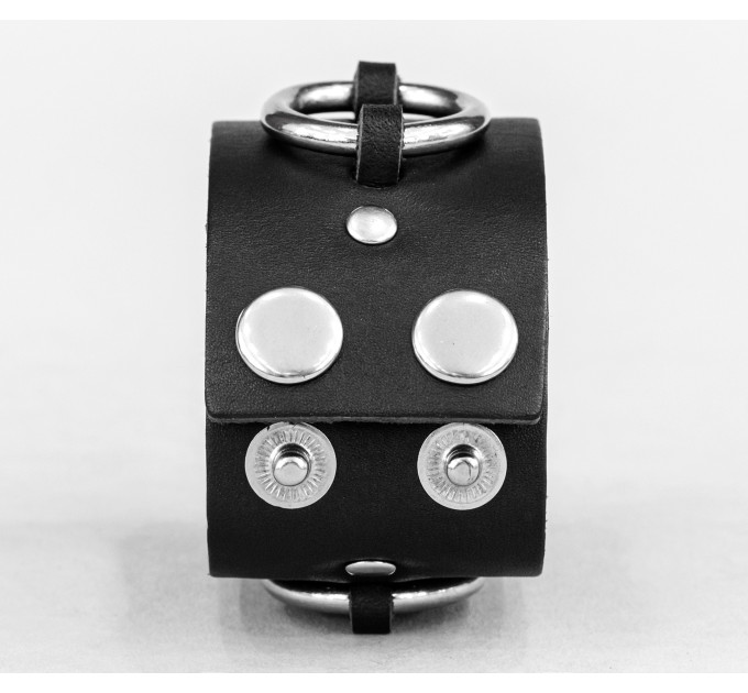 Широкий шкіряний браслет, код 3084