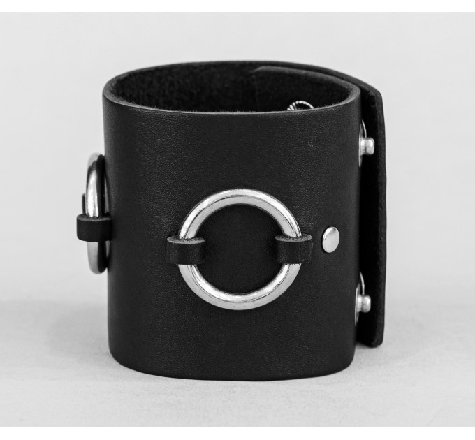Широкий шкіряний браслет, код 3085